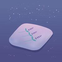 Illustration of hand made lavender soap vector