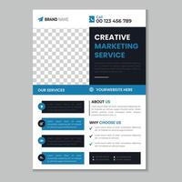 Business or Corporate a4 flyer brochure template and flyer cover layout design vector