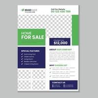 Real Estate Flyer template design and property or home sale flyer layout design vector