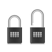 Padlock combination design isolated on white background. Illustration EPS 10. vector