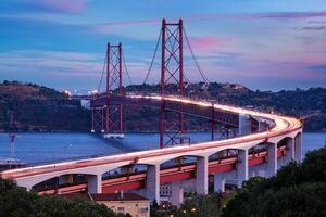 View of Lisbon from Miradouro do Bairro do Alvito viewpoint. Lisbon, Portugal photo