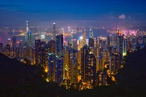 Hong Kong skyscrapers skyline cityscape view photo