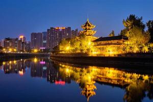 Wangjiang Pavilion in Wangjianglou park. Chengdu, Sichuan, China photo