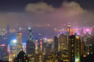 Hong Kong skyscrapers skyline cityscape view photo