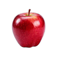 manzana roja sobre fondo transparente png