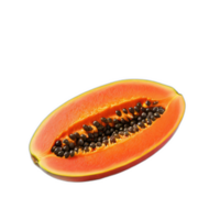 metade mamão fruta em transparente fundo png