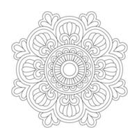 Tranquil Territories Mandala Coloring Book Page for kdp Book Interior vector