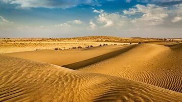 Dunes of Thar Desert, Rajasthan, India photo