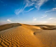 Dunes of Thar Desert, Rajasthan, India photo