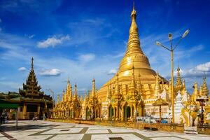 Shwedagon pagoda in Yangon, Myanmar photo