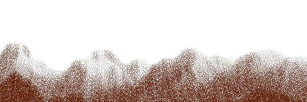 Chocolate and coffee powder, scattered cocoa on a light background. Particles of earth and dust. Brown sand texture.Top view of the cake. vector