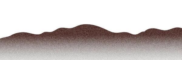 Chocolate and coffee powder, scattered cocoa on a light background. Particles of earth and dust. Brown sand texture.Top view of the cake. vector