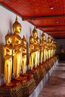 Standing Buddha statues. Thailand photo