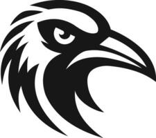 a crow head logo vector