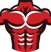 a muscular man logo vector