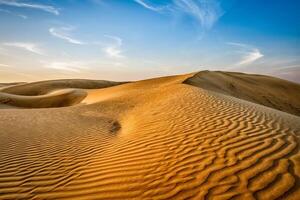 Dunes of Thar Desert, Rajasthan, India photo