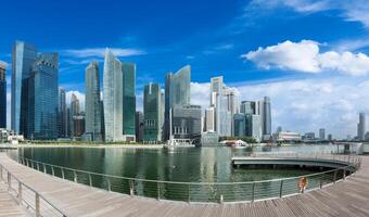 Singapore skyline panorama photo