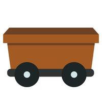 Garden cart flat iilustration isolated on transparent background vector