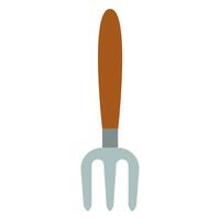 Illustration of manual landing fork, garden tools vector