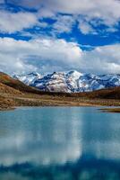 Dhankar lake in Himalayas photo