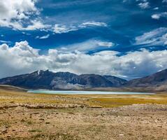 Himalayan lake Kyagar Tso, Ladakh, India photo