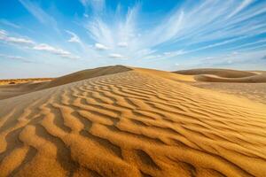 Dunes of Thar Desert, Rajasthan, India photo