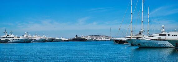 Yachts and boats in port of Athens. Athens, Greece photo