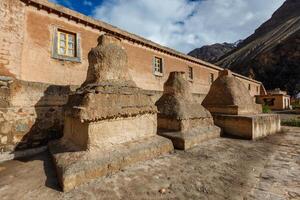 tabú monasterio en tabú aldea, spiti valle, himachal pradesh, India foto