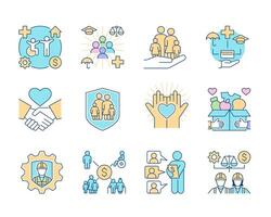 Welfare Icon Set vector