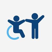 Equality and Equality Disability for All Accessibility Rights Icon vector