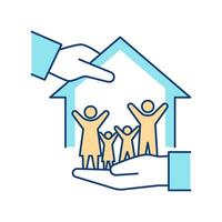 Housing Assistance Welfare Icon vector