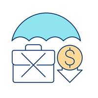 Unemployment Insurance Welfare Icon vector