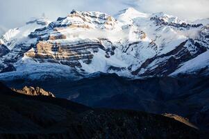 Himalayas mountains in snow photo