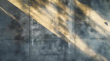 A top-down photography of a dirty driveway with a concrete texture. photo