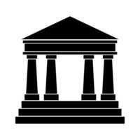 Court building illustrated on white background vector