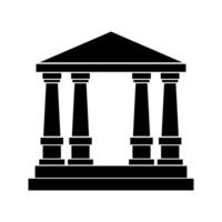 Court building illustrated on white background vector