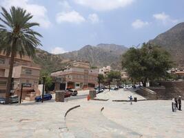 Asir, Saudi Arabia, 12 April 2024 - Beautiful daytime view of Rijal Almaa heritage village in Asir region in Saudi Arabia. photo