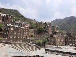 Asir, Saudi Arabia, 12 April 2024 - Beautiful daytime view of Rijal Almaa heritage village in Asir region in Saudi Arabia. photo