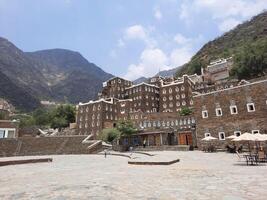 Asir, Saudi Arabia, 12 April 2024 - Beautiful daytime view of Rijal Almaa heritage village in Asir region in Saudi Arabia. photo