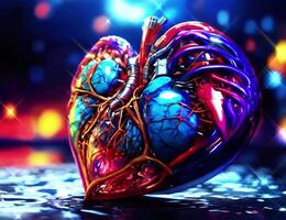 futuristico medico ricerca o cuore cardiologia Salute cura movimento video