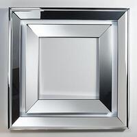 A square mirrored chrome frame with rounded bevel. photo