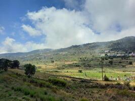 asombroso natural belleza de abha en saudi arabia en el verano estación. alto montañas, verdor, bajo nubes y niebla son el belleza de abha. foto