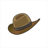 fedora hat, cap illustration isolated on white background. classic hat illustrations vector