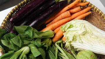 Assortment of fresh vegetables photo