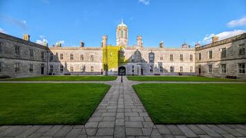 The University of Galway, quadrangle in Ireland, architecture and landmarks background photo