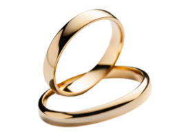 gold rings closeup on a transparent background png