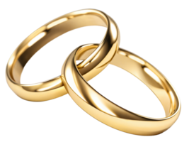 Gold Ringe Nahansicht auf ein transparent Hintergrund png