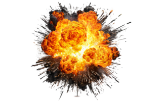 fiery explosions, transparent background png
