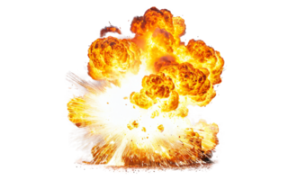 fiery explosions, transparent background png