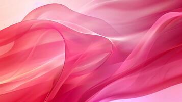 Red and pink background with three-dimensional smooth red waves. photo